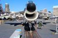 Ling-Temco-Vought A-7 Corsair II attack bomber jet aboard Midway carrier museum. San Diego, CA.
