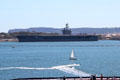 Aircraft carrier USS Carl Vinson seen from Midway. San Diego, CA.
