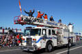 Fire truck in Balloon Parade. San Diego, CA.