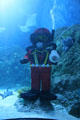 Lego deep-sea diver in Sea-Life aquarium at Legoland California. Carlsbad, CA.