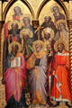 Detail of Saints from Coronation of the Virgin with Saints tempera painting by Cenni de Francesco de Ser Cenni at J. Paul Getty Museum Center. Malibu, CA.