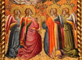 Detail of angels from Coronation of the Virgin with Saints tempera painting by Cenni de Francesco de Ser Cenni at J. Paul Getty Museum Center. Malibu, CA.
