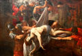 St Sebastian Thrown into Cloaca Maxima painting by Lodovico Carracci at J. Paul Getty Museum Center. Malibu, CA.