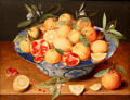 Still Life with Lemons, Oranges, & Pomegranate painting by Jacob van Hulsdonck at J. Paul Getty Museum Center. Malibu, CA.
