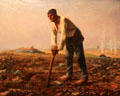 Man with Hoe painting by Jean-François Millet at J. Paul Getty Museum Center. Malibu, CA