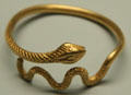 Greek gold snake bracelet from Egypt at Getty Museum Villa. Malibu, CA.