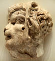Greek ivory Head of Pan at Getty Museum Villa. Malibu, CA.