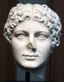 Roman marble head of Agrippina the Younger at Getty Museum Villa. Malibu, CA.