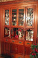 China cabinet at Kimberly Crest House. Redlands, CA.