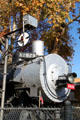 Nose of steam locomotive 2825 at San Bernardino County Museum. Redlands, CA