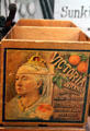 Victoria Brand orange crate from Riverside, CA at Riverside Museum. Riverside, CA.