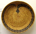 Cahuilla, Soboba basket tray with rattlesnake pattern at Riverside Museum. Riverside, CA.