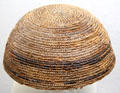 Tongva basket hat at Riverside Museum. Riverside, CA.