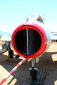 Air intake through nose of MIG-19 Farmer at March Field Air Museum. Riverside, CA.