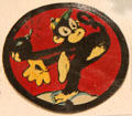 342nd bomb squadron 97th group insignia with bomb throwing monkey at March Field Air Museum. Riverside, CA.
