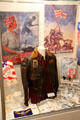 World War II American pilot's bomber jacket, posters & other souvenirs at March Field Air Museum. Riverside, CA.