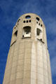 Coit Tower fluting & observation deck details. San Francisco, CA.