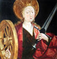 St Catherine of Alexandria painting by Frederick Pacher of Austria at Legion of Honor Museum. San Francisco, CA.