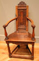 Walnut armchair from France at Legion of Honor Museum. San Francisco, CA