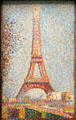 Eiffel Tower painting by Georges Seurat at Legion of Honor Museum. San Francisco, CA.