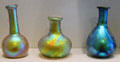 Free-blown glass flasks from Eastern Mediterranean at Legion of Honor Museum. San Francisco, CA.