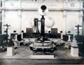 Print of Palace of Manufactures exhibit by Western Electric shows giant candlestick telephone at Panama-Pacific International Exposition in private collection. San Francisco, CA.