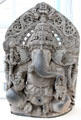 Seated Ganesha sculpture from Karnataka, India at Asian Art Museum. San Francisco, CA.