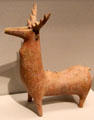 Earthenware vessel in shape of stag from Northwestern Iran at Asian Art Museum. San Francisco, CA.