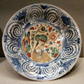 Kubachi ware bowl from Iran at Asian Art Museum. San Francisco, CA.