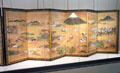 Tale of Soga brothers on two six panel screens from Japan at Asian Art Museum. San Francisco, CA.