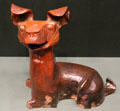 Glazed earthenware dog from China at Asian Art Museum. San Francisco, CA.