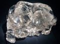 Carved rock crystal in shape of buffalo from China at Asian Art Museum. San Francisco, CA.