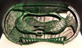Carved malachite tray from China at Asian Art Museum. San Francisco, CA.