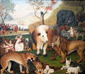Peaceable Kingdom painting by Edward Hicks at de Young Museum. San Francisco, CA.
