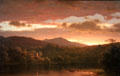 Twilight painting by Frederic Edwin Church at de Young Museum. San Francisco, CA.