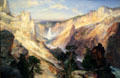 Grand Canyon of the Yellowstone, Wyoming painting by Thomas Moran at de Young Museum. San Francisco, CA.