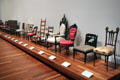 Collection of antique chairs at de Young Museum. San Francisco, CA