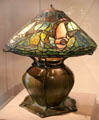 Bronze & stained glass table lamp by Louis Comfort Tiffany at de Young Museum. San Francisco, CA.
