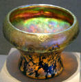 Favrile glass Lava vase by studio of Louis Comfort Tiffany at de Young Museum. San Francisco, CA