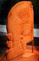 Carved stone Hacha from Veracruz, Mexico at de Young Museum. San Francisco, CA.