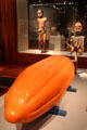Coffin in shape of cocoa pod from Ghana at de Young Museum. San Francisco, CA.