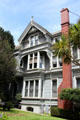 Victorian facade of Haas-Lilienthal House. San Francisco, CA.