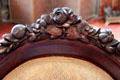 Fruit garland carved on parlor armchair at Haas-Lilienthal House. San Francisco, CA.