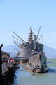 Submarine USS Pampanito & armed historical National Memorial Liberty Ship Jeremiah O'Brien. San Francisco, CA.