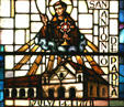 Stained glass San Antonio de Padua Mission