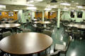 Mess hall of USS Hornet CV-12. Alameda, CA.