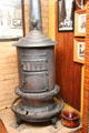 Circular stove from County Courthouse at Mariposa Museum. Mariposa, CA.