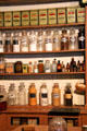 Display of medicinal jars & tins in drug store at Columbia State Historic Park. Columbia, CA.