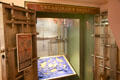 Collection of placer gold in former Treasurer's Vault at Placer County Museum. Auburn, CA.