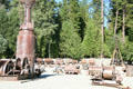 Collection of machines used in gold mining at Empire Mine State Historic Park. Grass Valley, CA.
